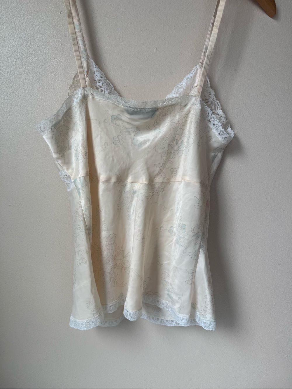 Christian Dior Cream Floral Lace Trim Vintage Camisole Top - Picture 5 of 6